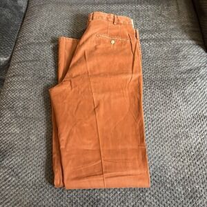 NEW Peter Millar Raleigh Washed Twill Pants‎ Rust Pima Cotton Mens Size 35 $125